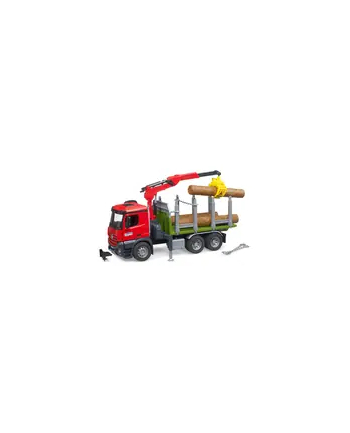 bruder PROMO Mercedes Benz Arocs z dźwigiem do przewozu drewna z z 3 kołami 03669