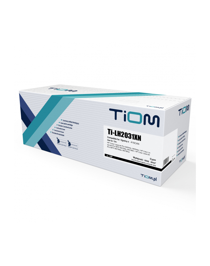 Toner Tiom do HP 415CXN | W2031X | 6000 str. | cyan | AKTUALNY CHIP główny