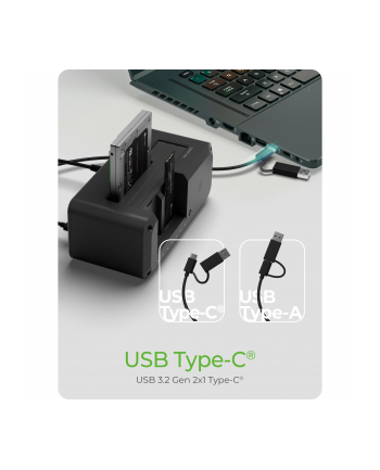 icybox Stacja dokująca IB-2924MSCL-C31 Docking ' CloneStation                    1x 2,5'/3,5' do 1x M.2 NVMe ' M.2 NVMe do M.2 NVMe nr 2