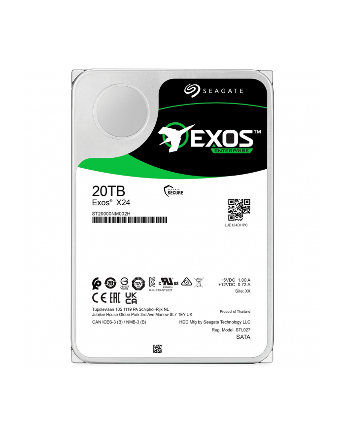 seagate Dysk twardy Exos X24 20TB 3,5 cali 512e SATA główny