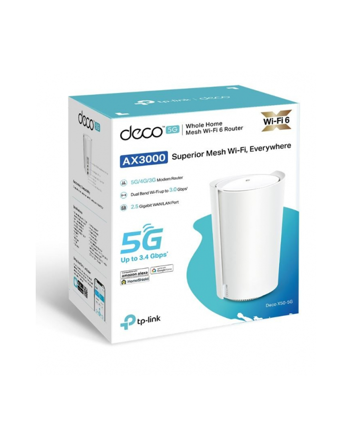 tp-link Brama sieciowa Deco 5G domowego systemu Mesh Wi-Fi 6 X50-5G(1-pak) AX3000 główny
