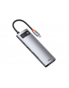 Baseus Hub 8w1 Baseus Metal Gleam Series USB-C do 3x USB 3.0 + HDMI + USB-C PD - nr 2