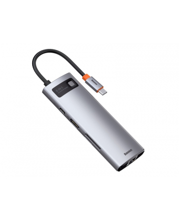 Baseus Hub 8w1 Baseus Metal Gleam Series USB-C do 3x USB 3.0 + HDMI + USB-C PD