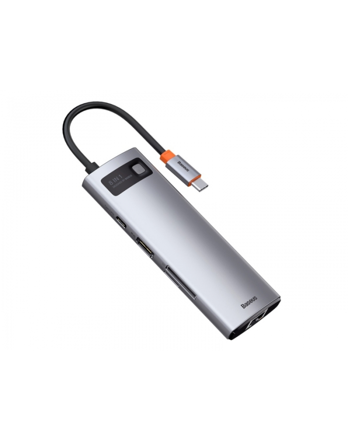 Baseus Hub 8w1 Baseus Metal Gleam Series USB-C do 3x USB 3.0 + HDMI + USB-C PD główny