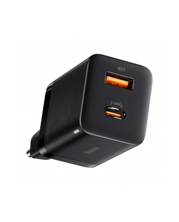 Baseus Ładowarka sieciowa Super Si Pro Quick Charger USB+USB-C 30W czarna