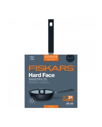 fiskars Patelnia z pokrywką Hard Face 1052232 28cm