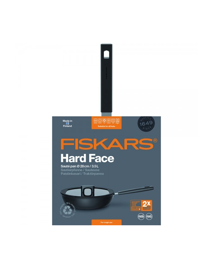 fiskars Patelnia z pokrywką Hard Face 1052232 28cm główny