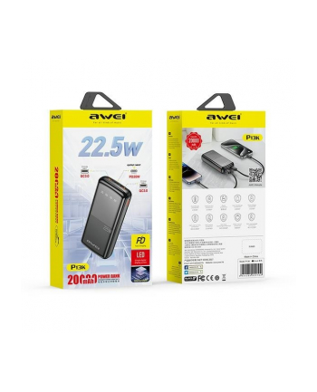 awei Powerbank 20000mAh P13K 22,5W 2xUSB + USB-C