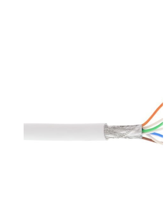 InLine Kabel instalacyjny S/FTP PiMF Cat.6A halogen free 500MHz biały 100m (76899W) główny