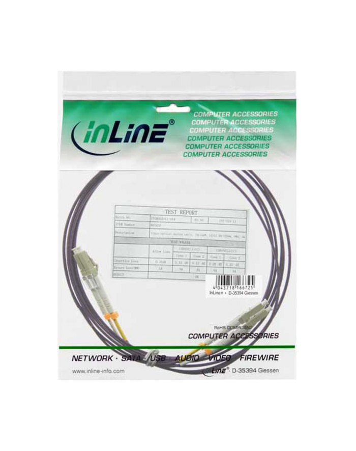 Inline - Patch- Cable Sc Multi- Mode (M) To 50,0M Glass Fiber 50/125 Micrometer Om4 Halogen Free Violet (88526P) główny