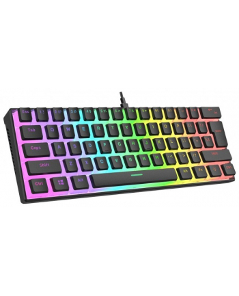 Klawiatura Mechaniczna Rampage Radiant K11 Red RGB Usb-C Czarna (RADIANTK11BLACK)