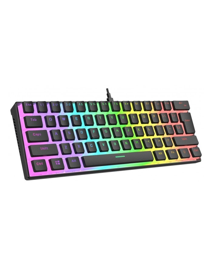 Klawiatura Mechaniczna Rampage Radiant K11 Red RGB Usb-C Czarna (RADIANTK11BLACK) główny