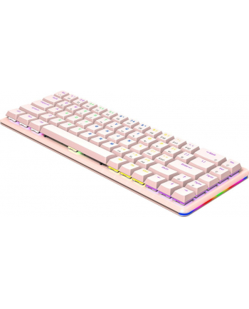 Klawiatura Mechaniczna Rampage Low Profile Rebel Red RGB Różowa (REBELPINK)