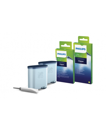 Zestaw akcesoriów do czyszczenia ekspresów Philips CA6707/10 (2 wkłady filtra AquaClean, 6 saszetek ze środkiem do czyszczenia obiegu mleka, 6 tabletek do usuwania oleju kawowego, Smar) nr 2