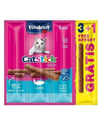 VITAKRAFT Cat Stick Mini classic łosoś - przysmak dla kota - 3+1 szt