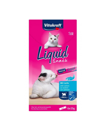 VITAKRAFT Liquid snack z łososiem - przysmak dla kota - 6 szt