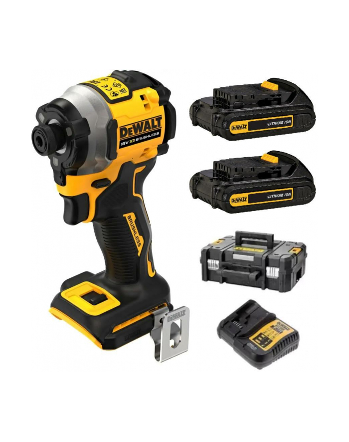 dewalt 18v zakrętarka udarowa; 3 biegi; 208nm;kufer; 2x2ah główny