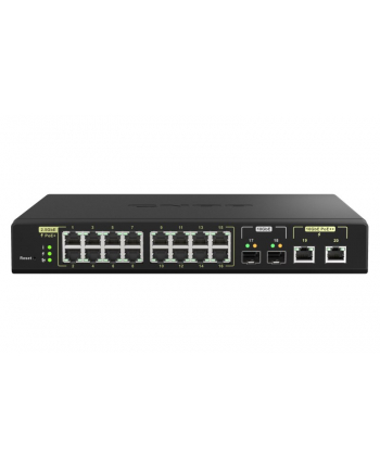 Qnap QSW-M2116P-2T2S, 16x 25GbE, 2x 10GbE SFP+, 2x 10GbE RJ45, Max PoE to 280W, managed switch