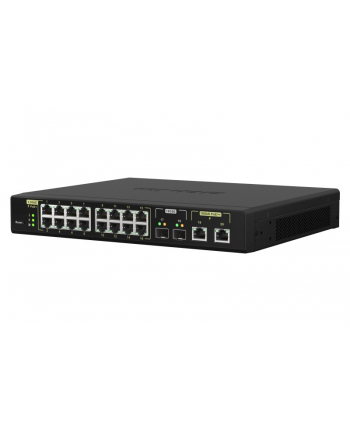 Qnap QSW-M2116P-2T2S, 16x 25GbE, 2x 10GbE SFP+, 2x 10GbE RJ45, Max PoE to 280W, managed switch