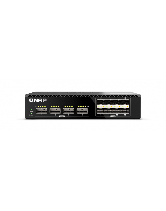 Qnap QSW-M7308R-4X, 4x 100GbE, 8x 25GbE SFP28, half-rackmount design, managed switch główny