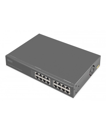 DIGITUS Gigabit Ethernet PoE+ Injector Hub 802.3bt 8- Port Power PoE Power Budget 250W