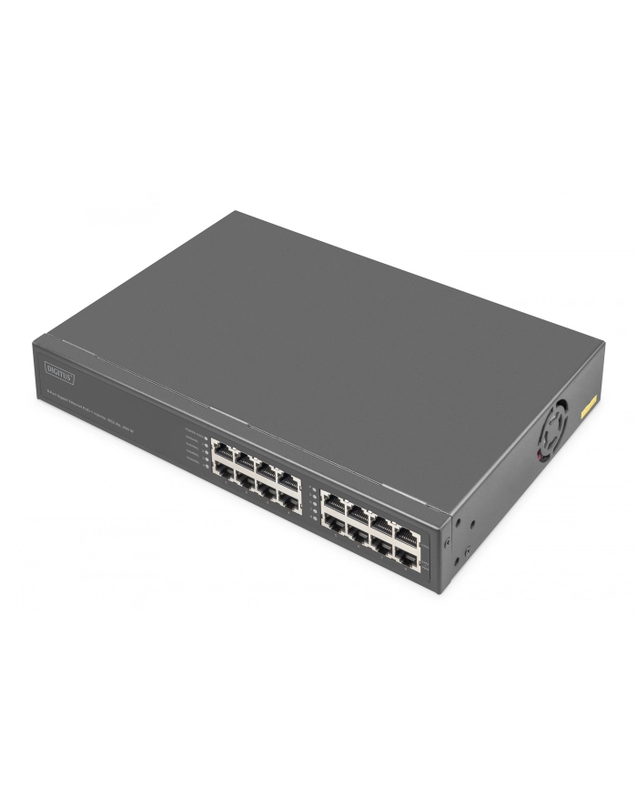 DIGITUS Gigabit Ethernet PoE+ Injector Hub 802.3bt 8- Port Power PoE Power Budget 250W główny