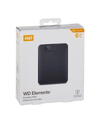 western digital WD Elements 6TB HDD USB3.0 Portable 2.5inch RTL extern Kolor: CZARNY