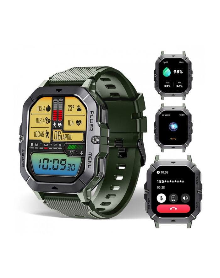 oukitel Smartwatch BT101 2.02' zielony główny