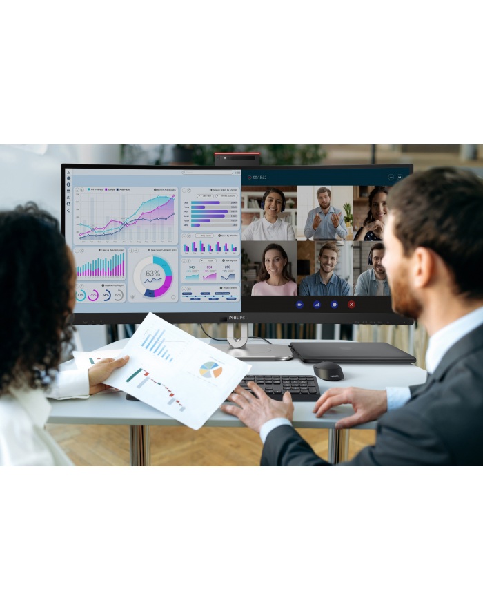 PHILIPS 34B2U6603CH 34inch Curved 3440x1440 2xHDMI DP USB główny