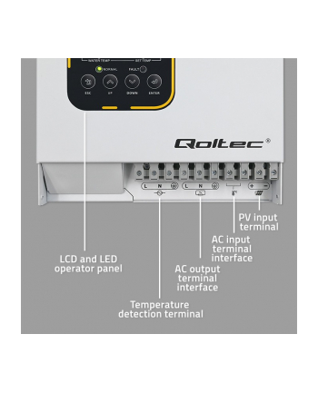 qoltec Inwerter Przetwornica solarna do grzania wody ECO Solar Boost |  MPPT | BYPASS | LCD | 4kW