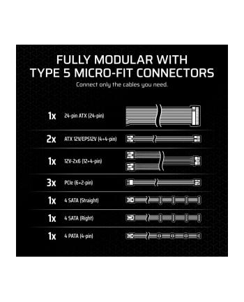 corsair Zasilacz SF Series SF850 80 PLUS Platinum SFX nr 2