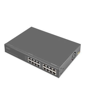 DIGITUS Gigabit Ethernet PoE+ Injector Hub 802.3bt 8- Port Power PoE Power Budget 250W