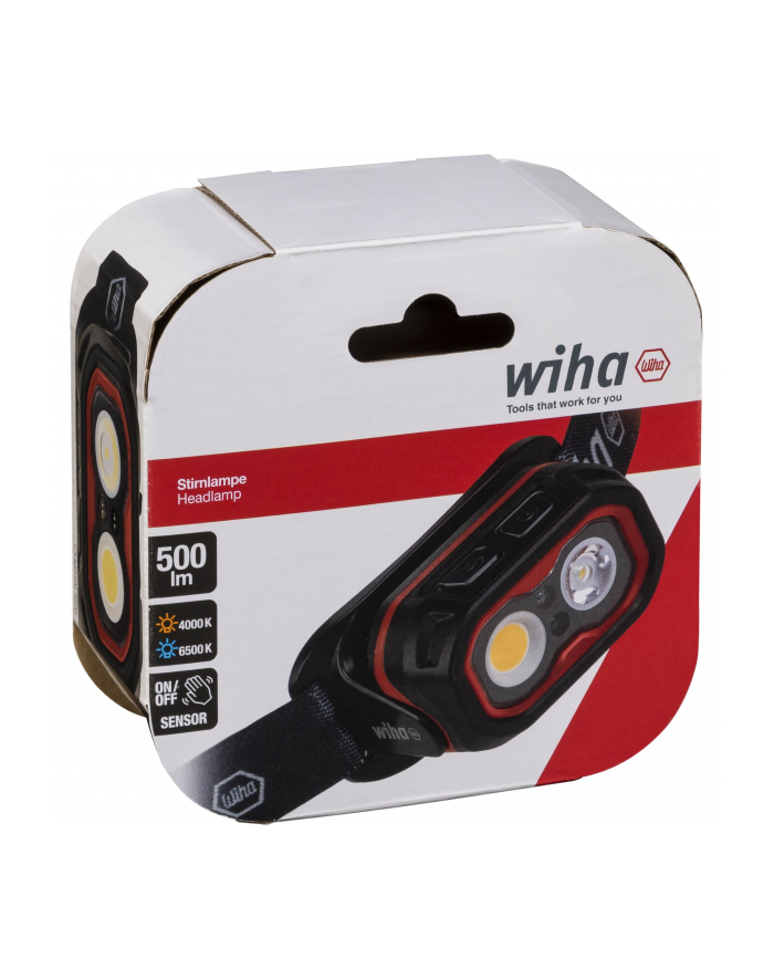 Wiha Latarka Czołowa Z Czujnikiem Ruchu 500 Lm 45700 główny
