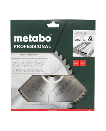 Metabo Aluminium Hw/Ct 216X2.2/1.8X30 Z58 Fz/Tz 5 Ujemny (628443000)
