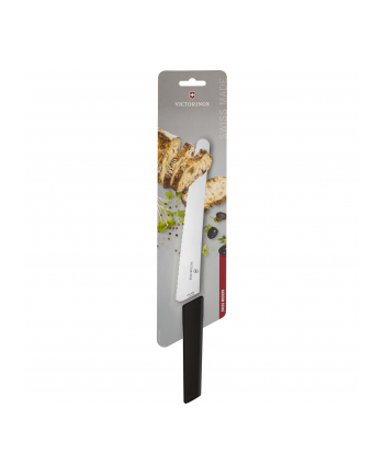 Nóż do chleba i ciast, ostrze ząbkowane, 22 cm, czarny Victorinox  6.9073.22WB