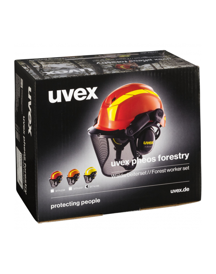 Uvex Kask Ochronny Do Lasu 9772 9774236 Żółty główny