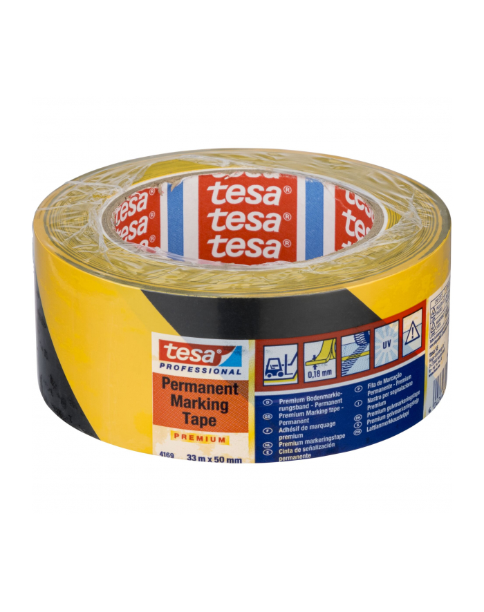 Tesa Taśma Oznaczeniowa Żółto Czarna 50mm X 33m 4169 główny