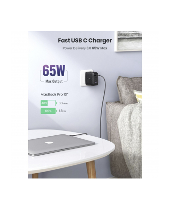 UGREEN SZYBKA ŁADOWARKA PPS 65W USB CZARNY nr 1
