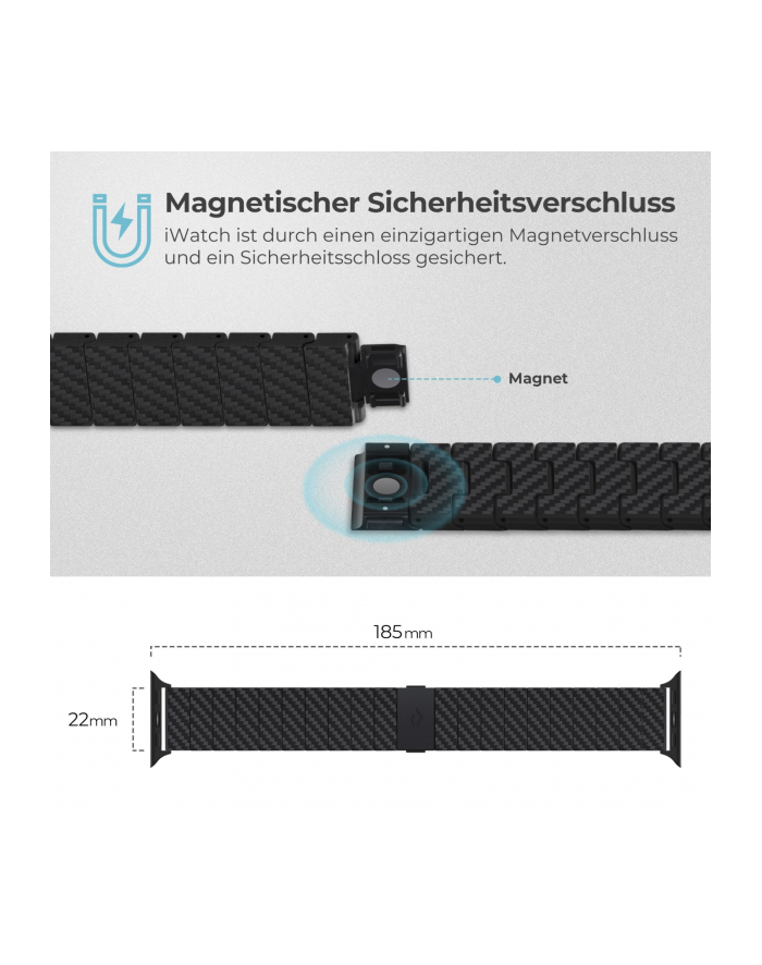 Pitaka Apple Watch Carbon Fiber Link Bracelet Band Modern 38/40Mm główny