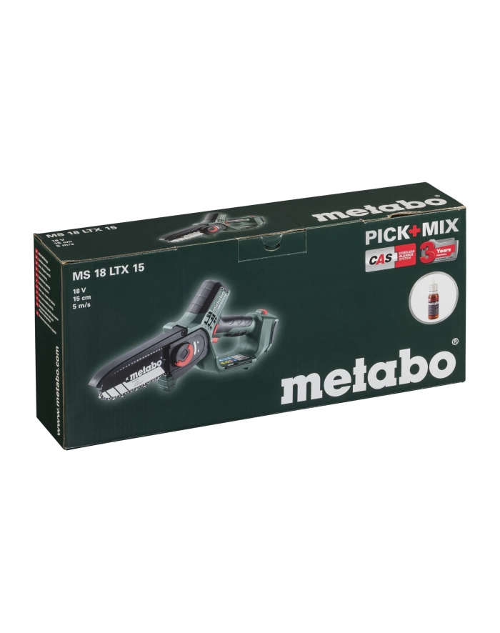 Piła łańcuchowa akumulatorowa Metabo MS 18 LTX 15 (bez akumulatora i ładowarki) główny