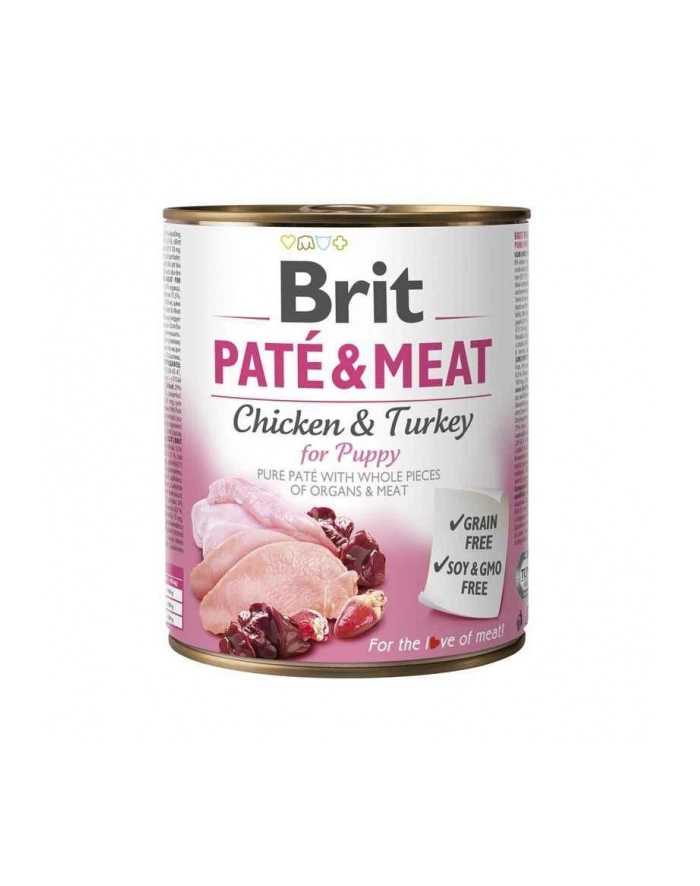 Karma BRIT PATÉ 'amp; MEAT kurczak dla szczeniąt 800g główny