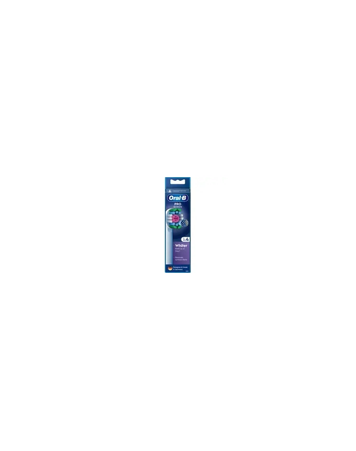 oral-b Doustny-B | Wymienne główki szczoteczki do zębów | EB18-4 3D Biały Pro | Głowice | Dla dorosłych | Liczba główek szczoteczki w zestawie: 4 | Biały główny