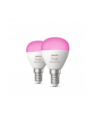 PHILIPS HUE White and Color ambiance Inteligentna żarówka E14 kulka 2szt (929003573602)