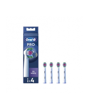 oral-b Doustny-B | Wymienne główki szczoteczki do zębów | EB18-4 3D Biały Pro | Głowice | Dla dorosłych | Liczba główek szczoteczki w zestawie: 4 | Biały