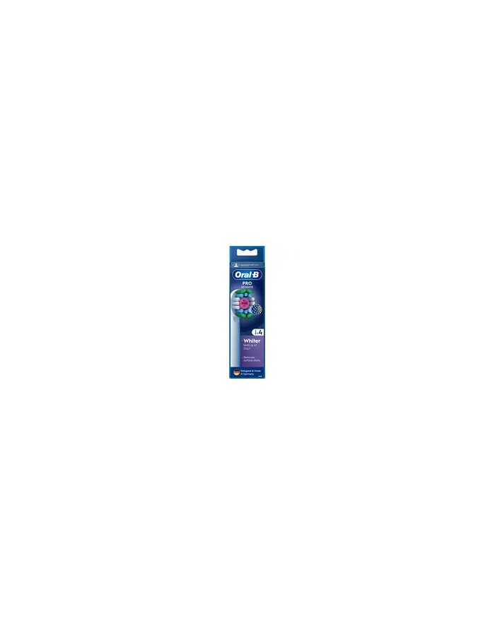 oral-b Doustny-B | Wymienne główki szczoteczki do zębów | EB18-4 3D Biały Pro | Głowice | Dla dorosłych | Liczba główek szczoteczki w zestawie: 4 | Biały główny