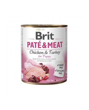 Karma BRIT PATÉ 'amp; MEAT kurczak dla szczeniąt 800g