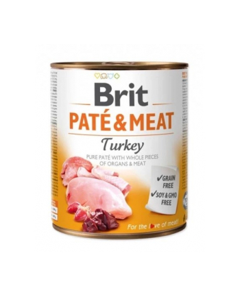 Karma BRIT PATÉ 'amp; MEAT z indykiem dla psa 800g nr 1