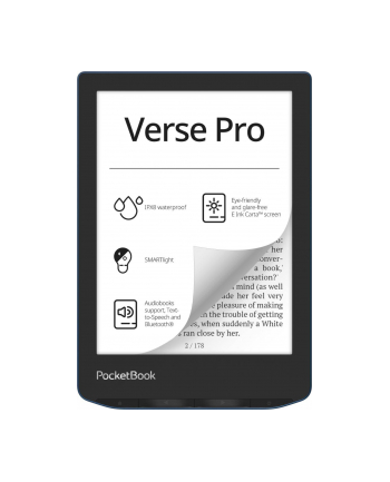 Ebook PocketBook Verse Pro 634 6''; 16GB Wi-Fi Azure Blue nr 1