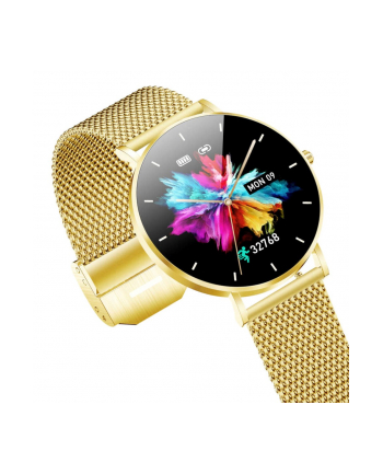 manta multimedia sp z oo Smartwatch zegarek damski Alexa Lux Gold + różowy pasek