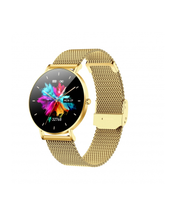 manta multimedia sp z oo Smartwatch zegarek damski Alexa Lux Gold + różowy pasek